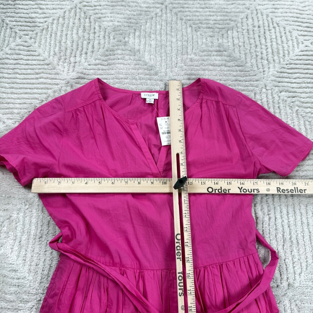 J.Crew BF890 Midi Dress Women's 6 Pink Barbiecore Preppy Modest Work Summer - Picture 8 of 12